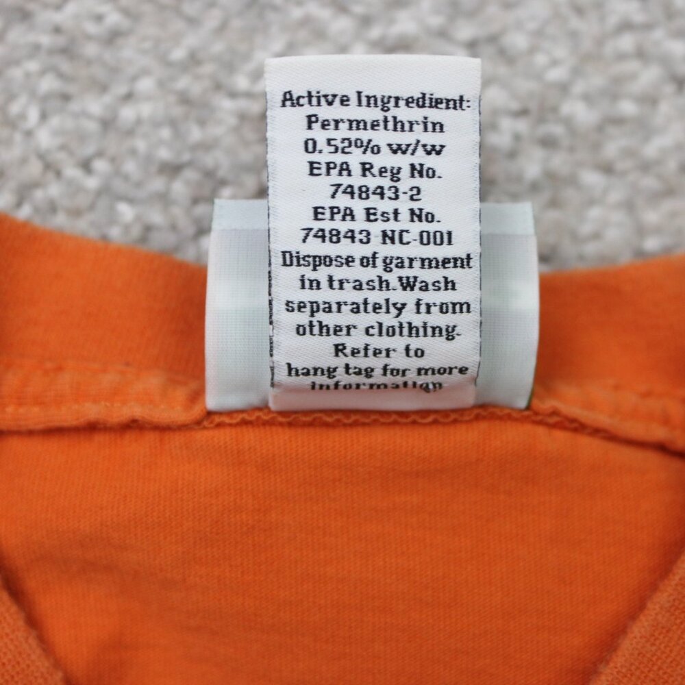 L.L. Bean Buzz Off Shirt Mens Large Orange Insect Shield‎ Cotton Long Sleeve - Picture 10 of 14